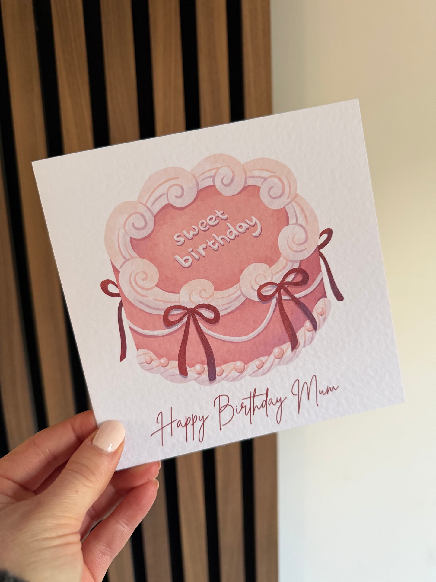 Birthday Cake Personalised Greetings Card