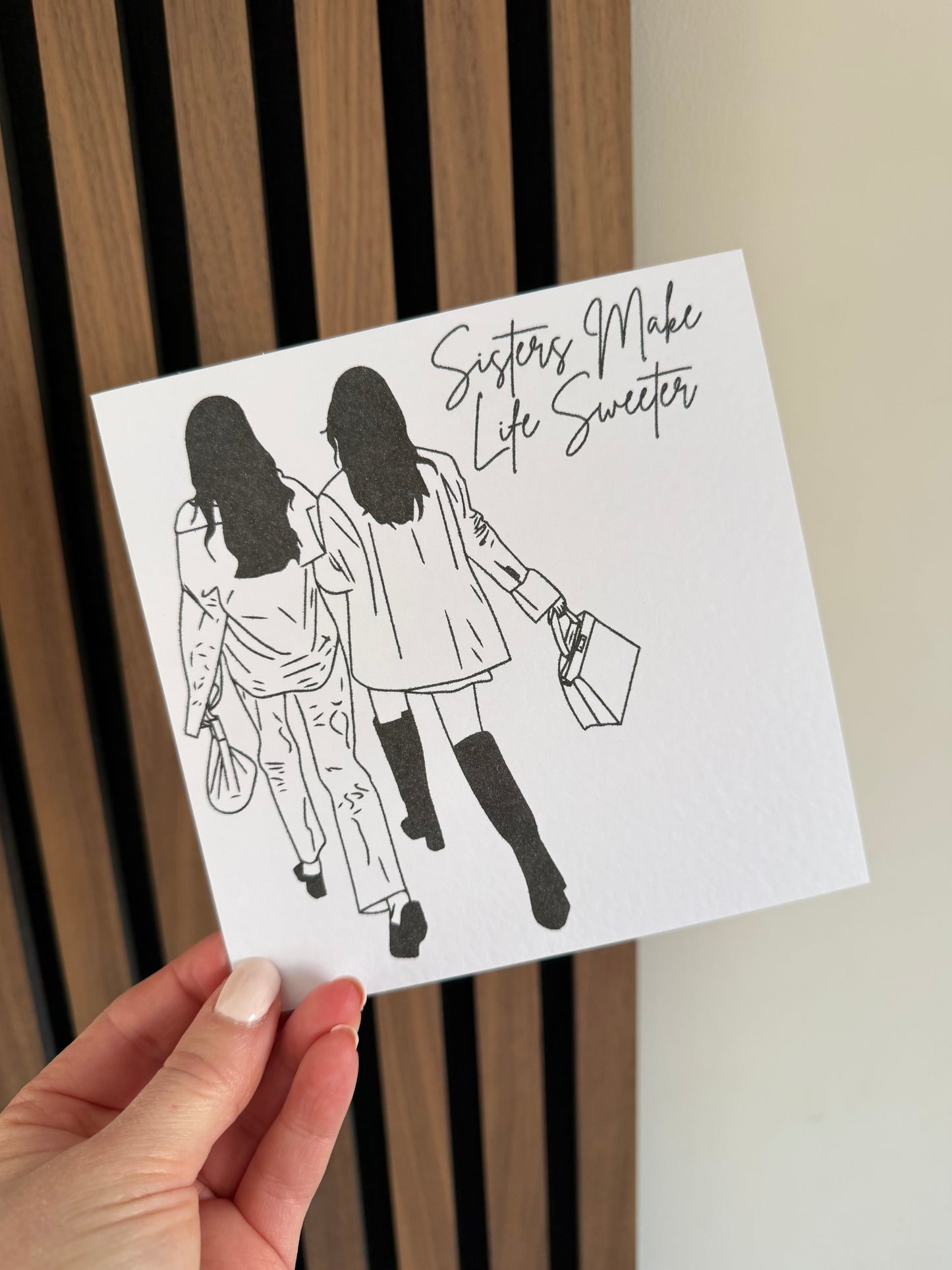 Sisters Make Life Sweeter Greetings Card