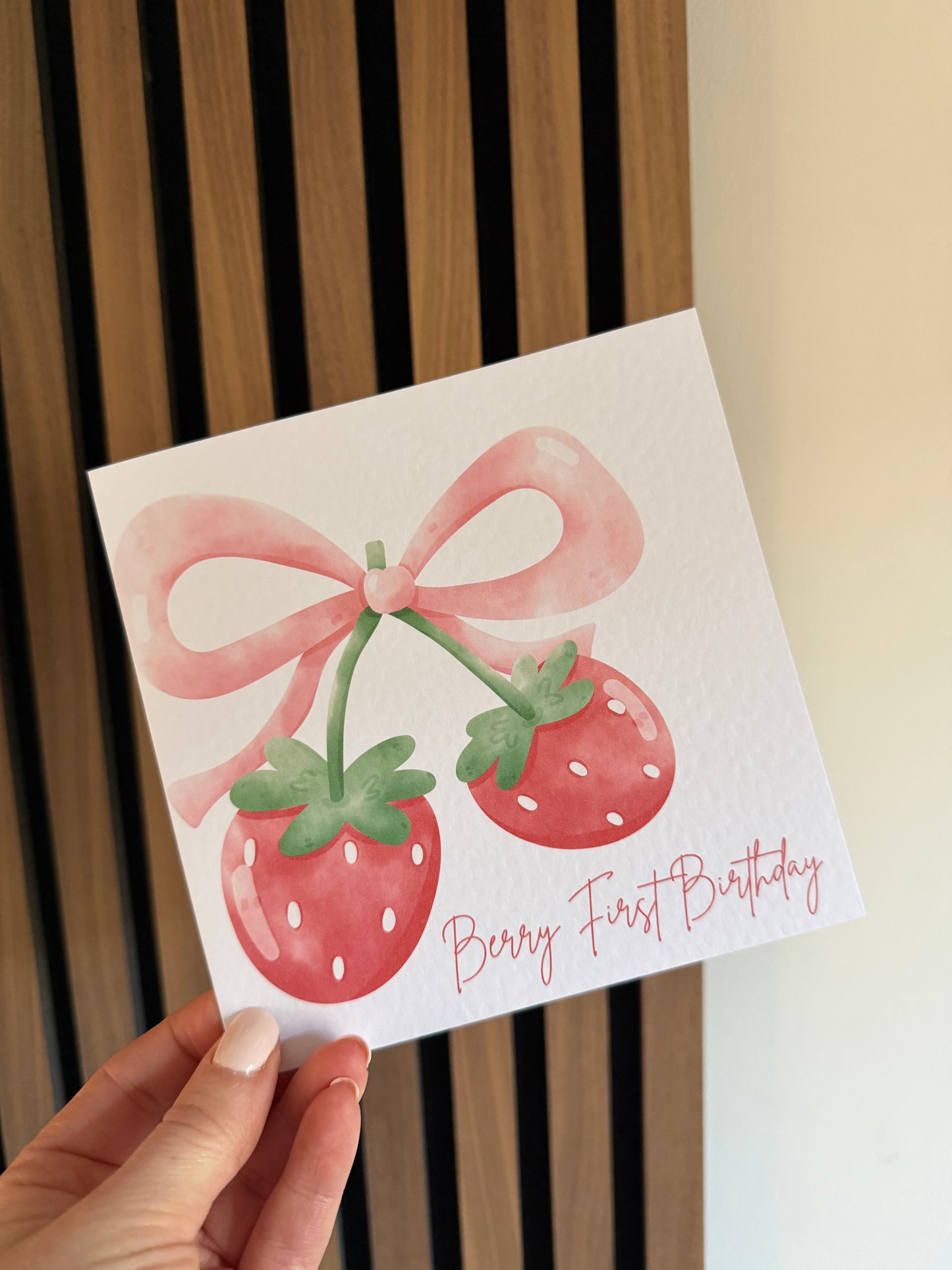 Berry First Birthday Greetings Card
