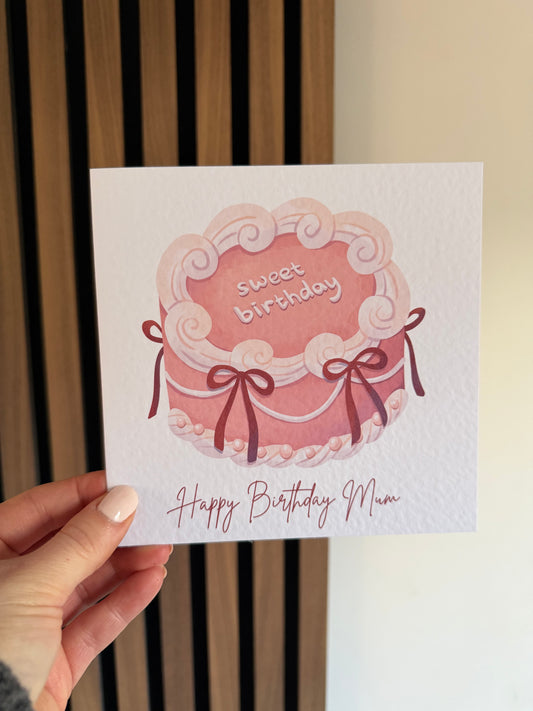 Birthday Cake Personalised Greetings Card