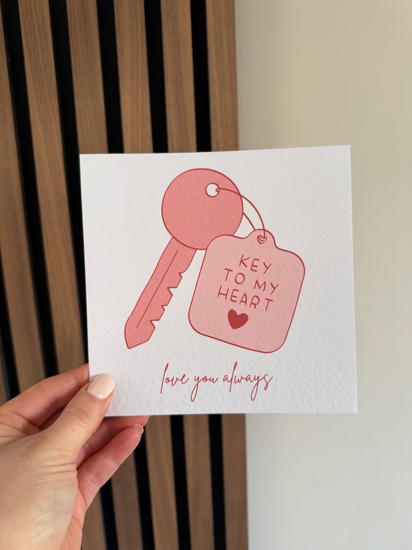 Key To My Heart Greetings Card