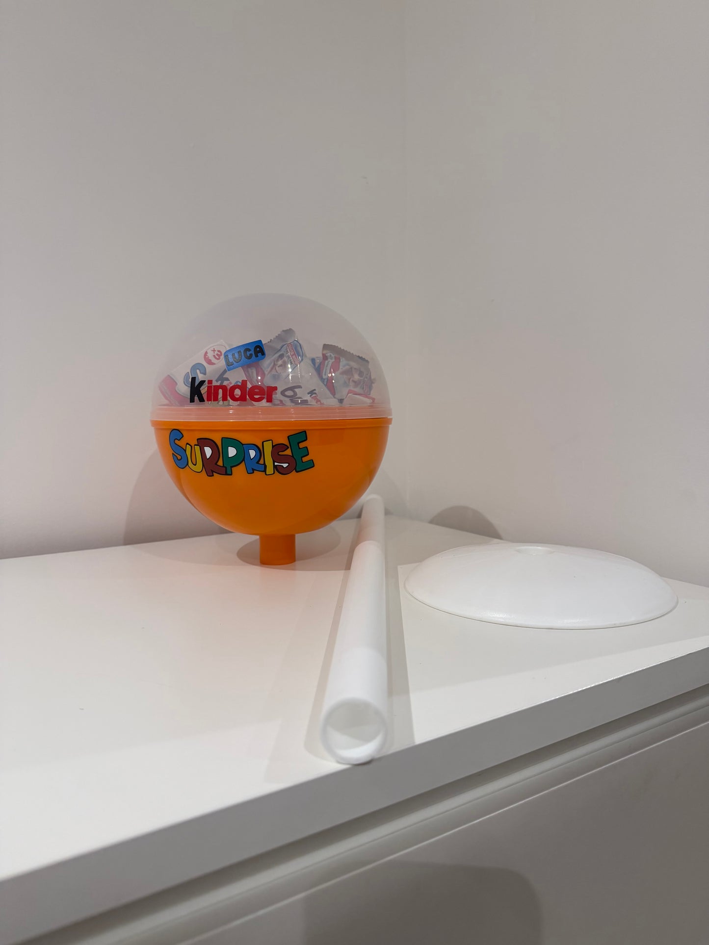 Large Personalised Kinder Fillable Easter Lollipop - No Contents Included