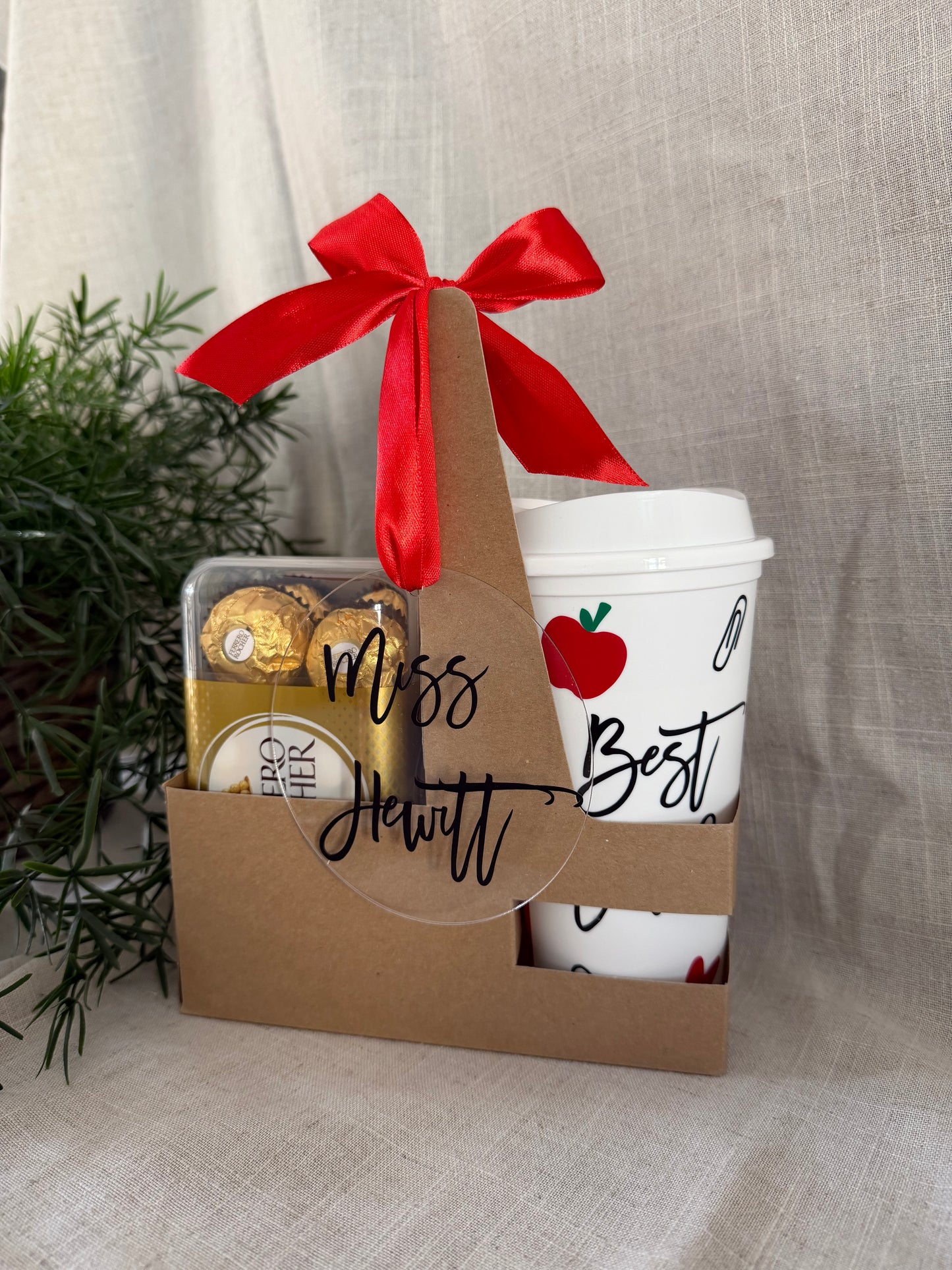 Personalised Teacher Coffee Cup & Chocolate Gift Set