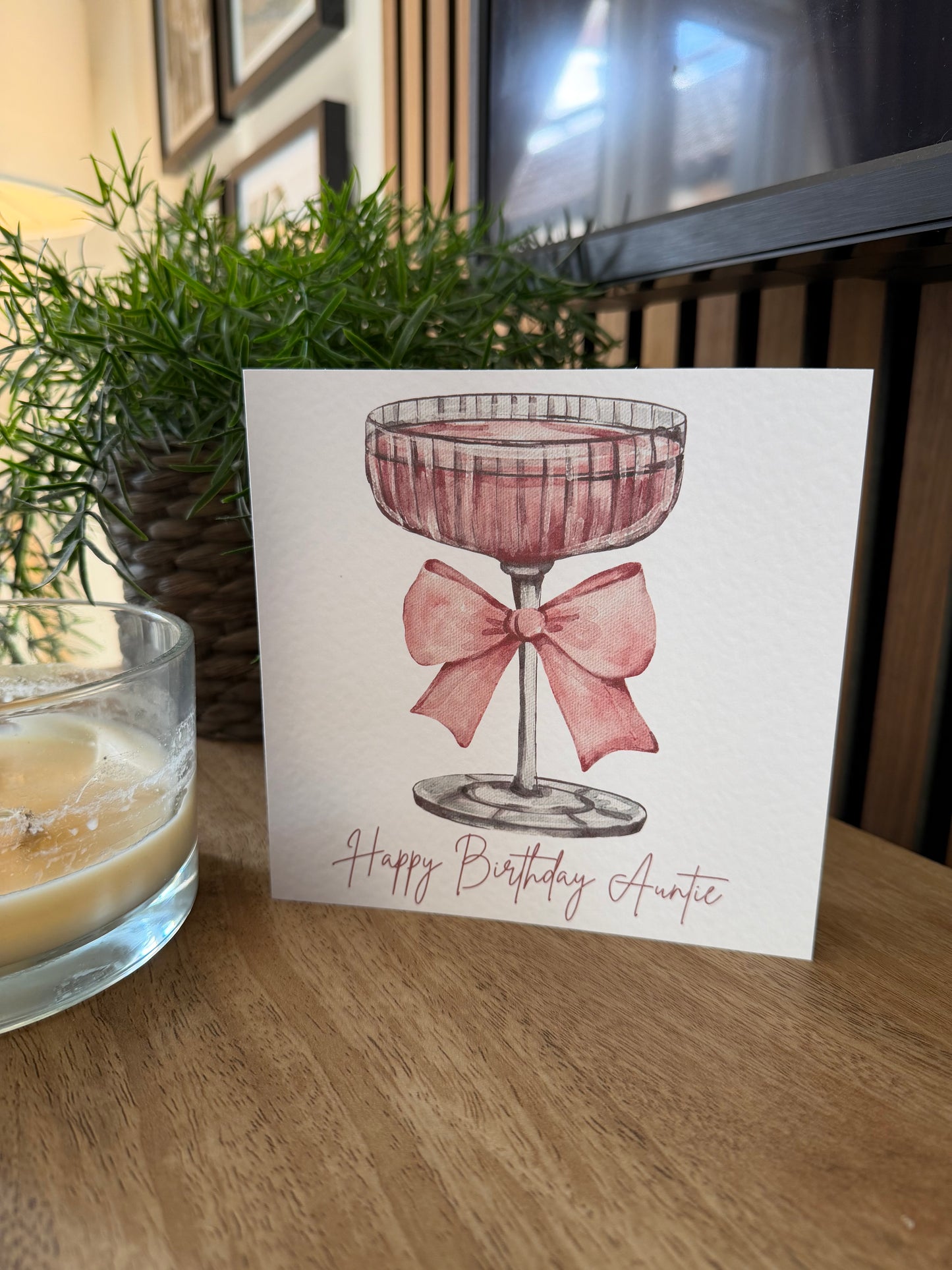 Happy Birthday Martini Greetings Card
