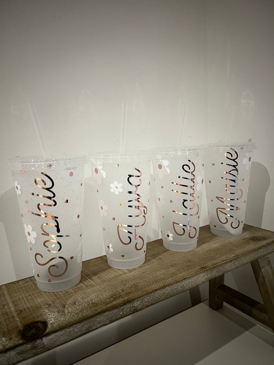 Personalised Girls’ Flower Cold Cups
