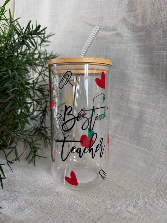 Personalised Glass Teacher Tumbler