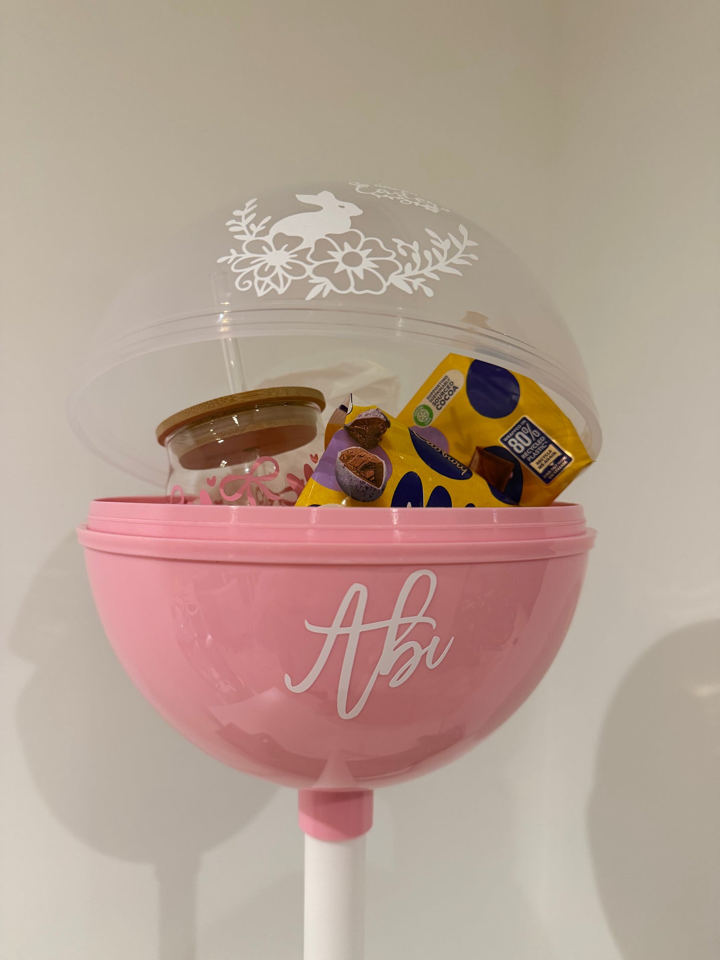 Large Personalised Fillable Easter Lollipop - No Contents Included