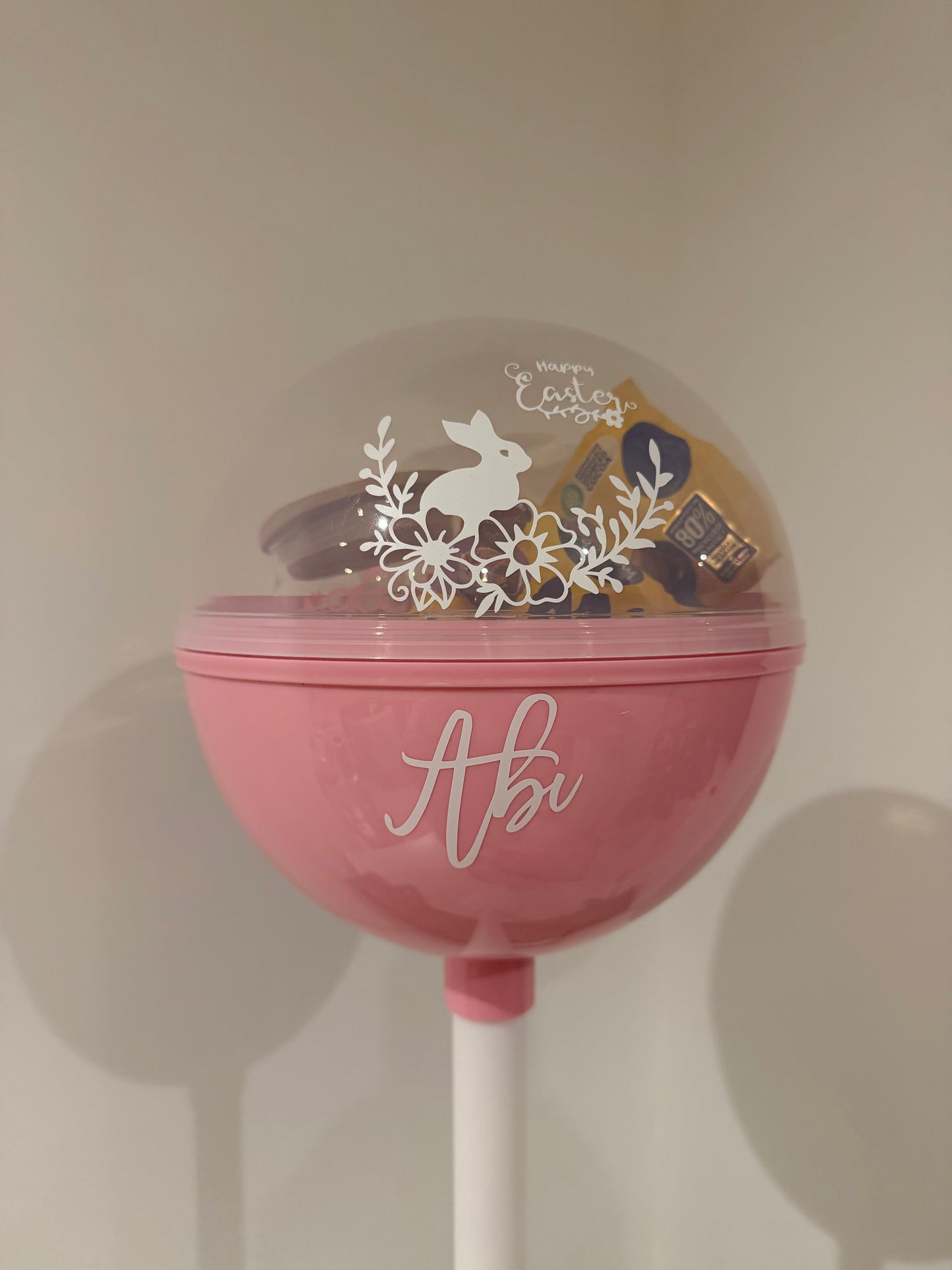 Large Personalised Fillable Easter Lollipop - No Contents Included