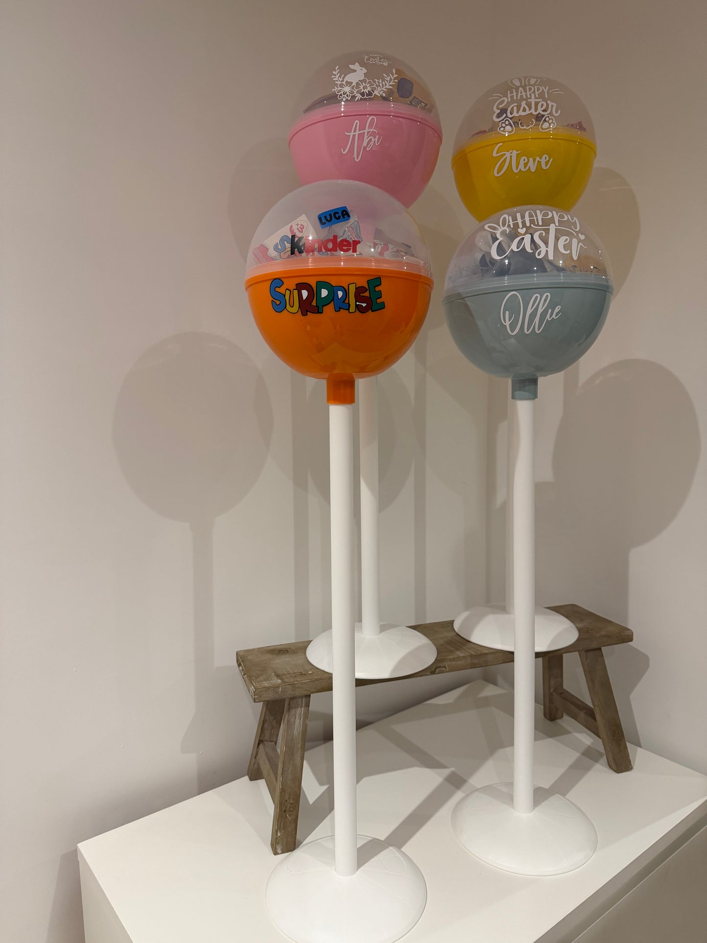 Large Personalised Fillable Easter Lollipop - No Contents Included