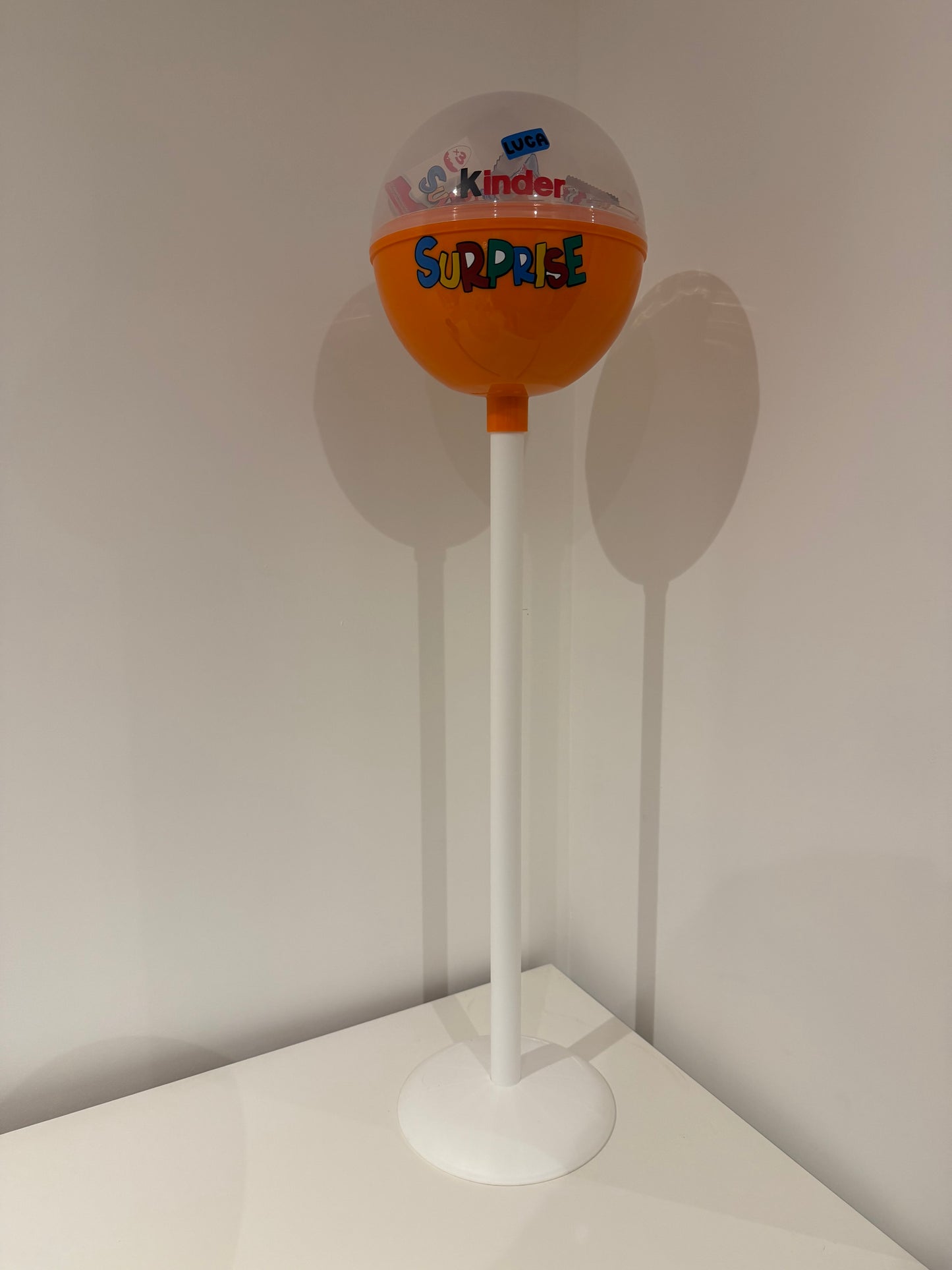 Large Personalised Kinder Fillable Easter Lollipop - No Contents Included