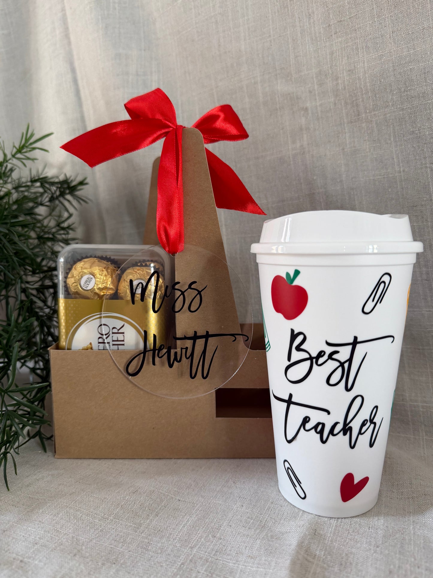 Personalised Teacher Coffee Cup & Chocolate Gift Set