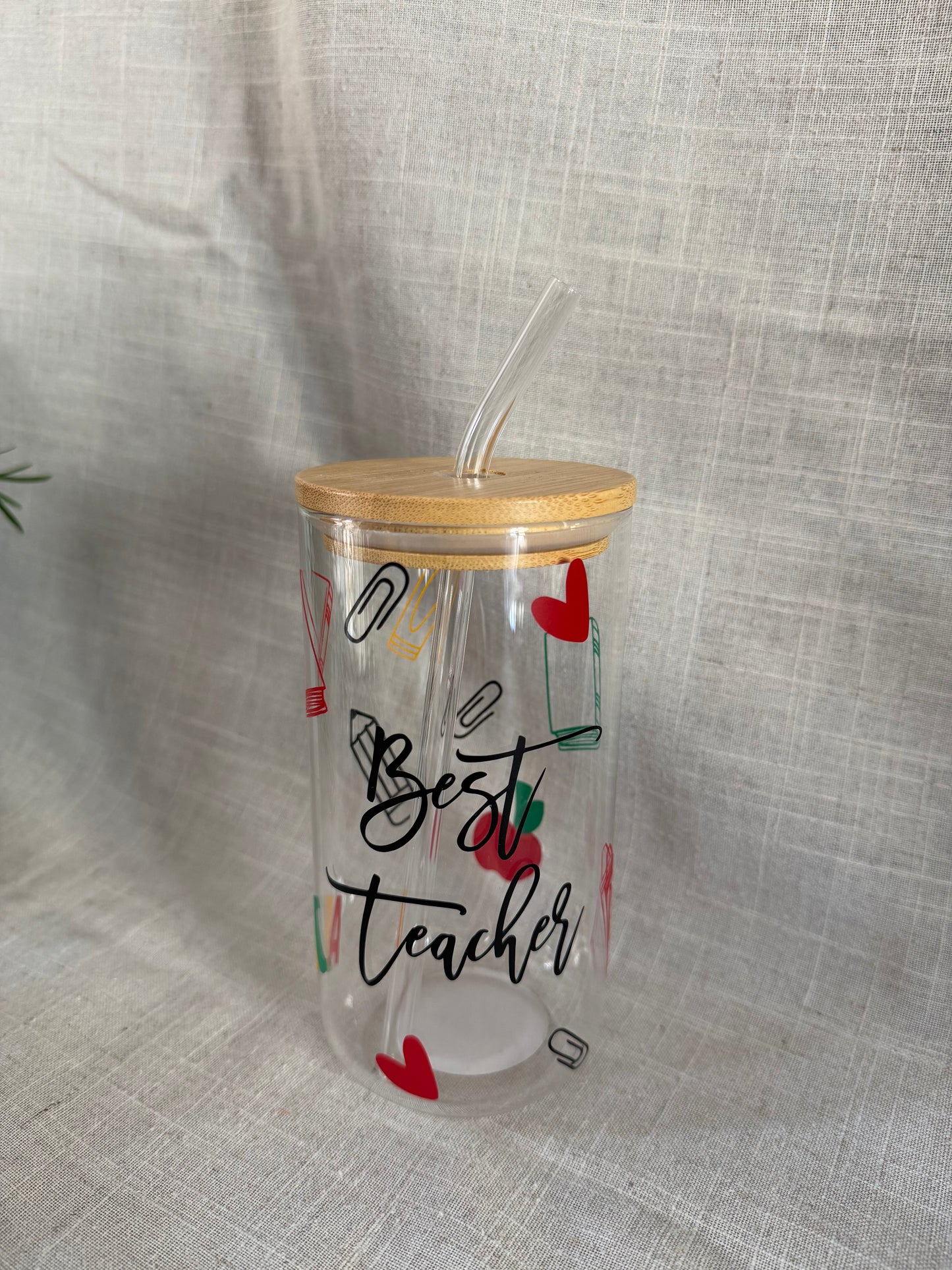 Personalised Glass Teacher Tumbler