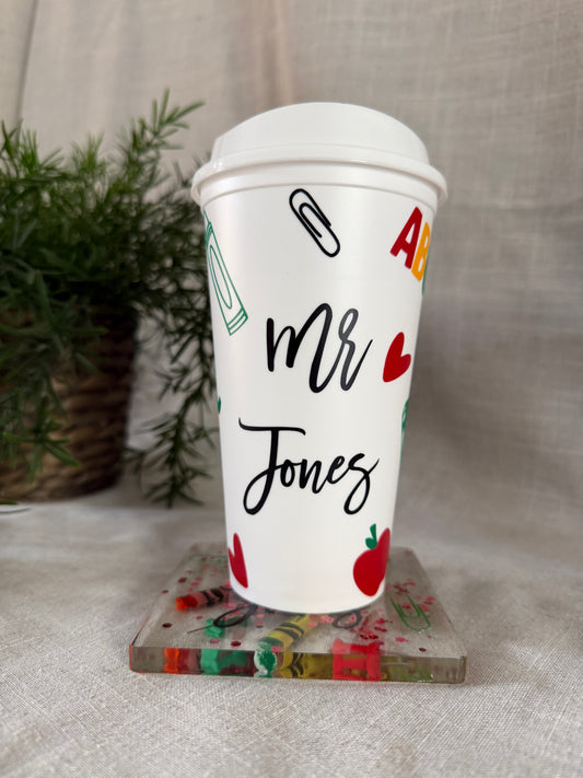 Personalised Teacher Coffee Cup