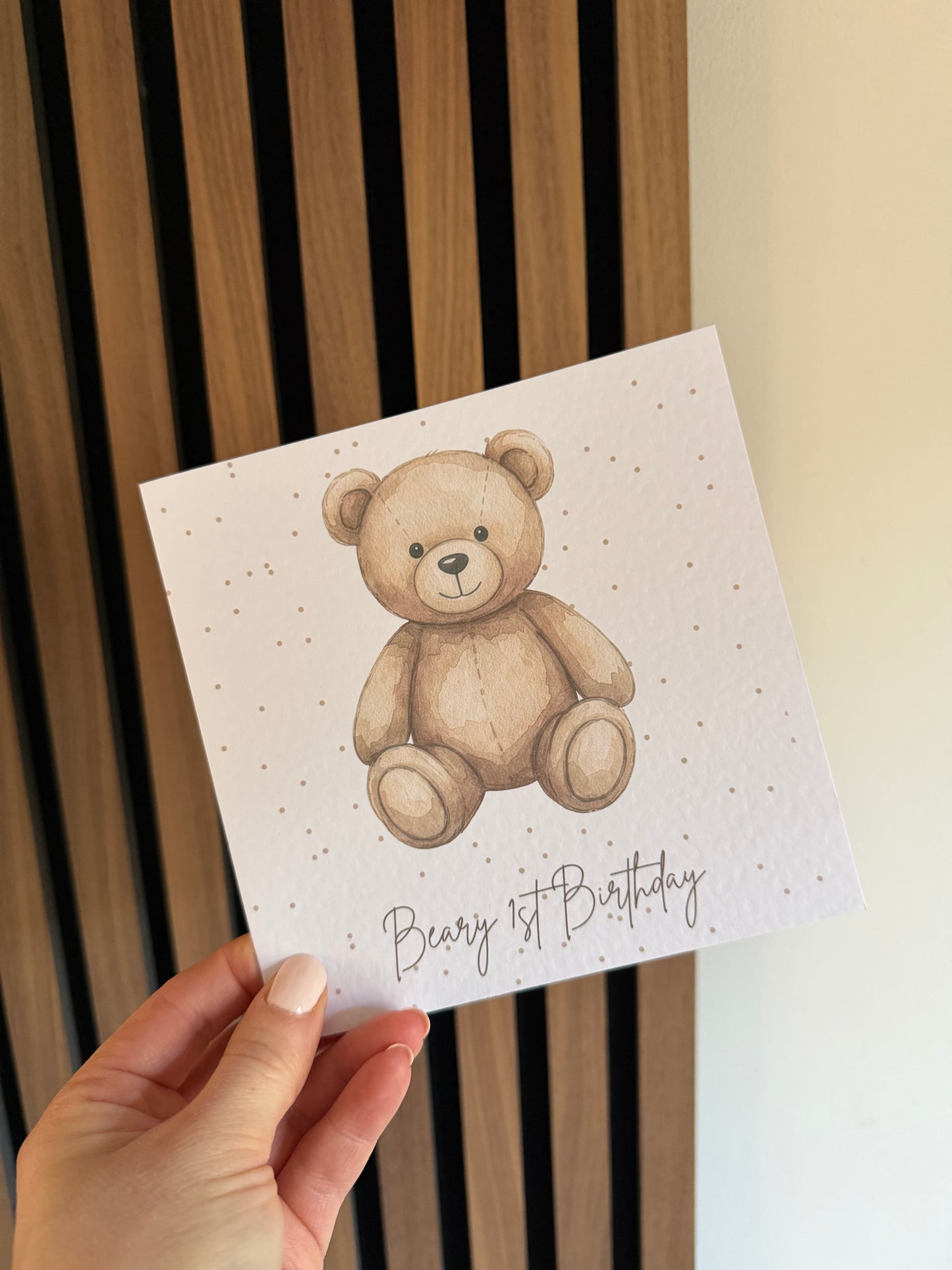 Beary First Birthday Greetings Card