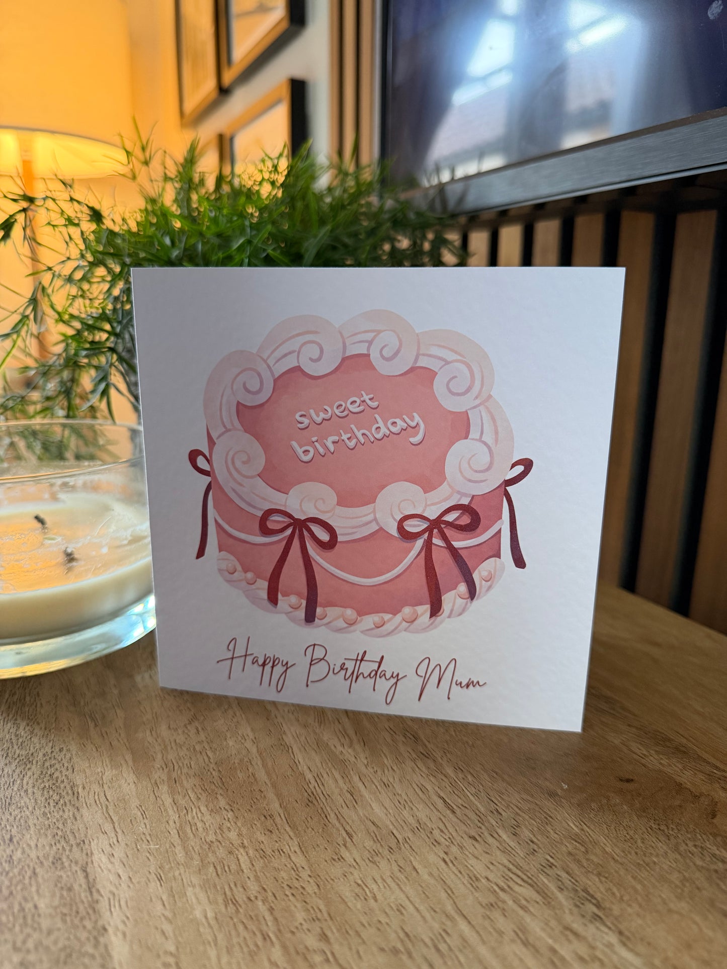 Birthday Cake Personalised Greetings Card