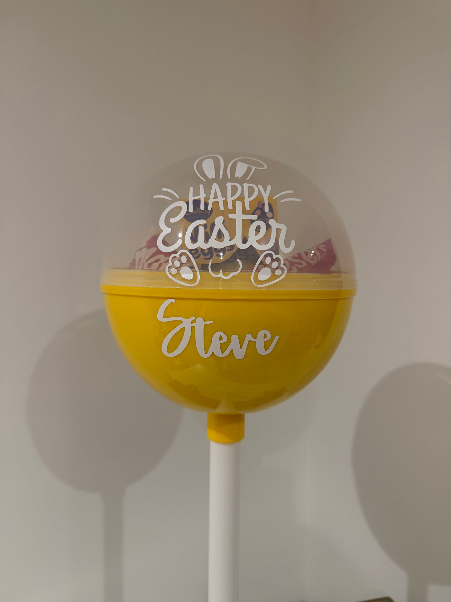 Large Personalised Fillable Easter Lollipop - No Contents Included