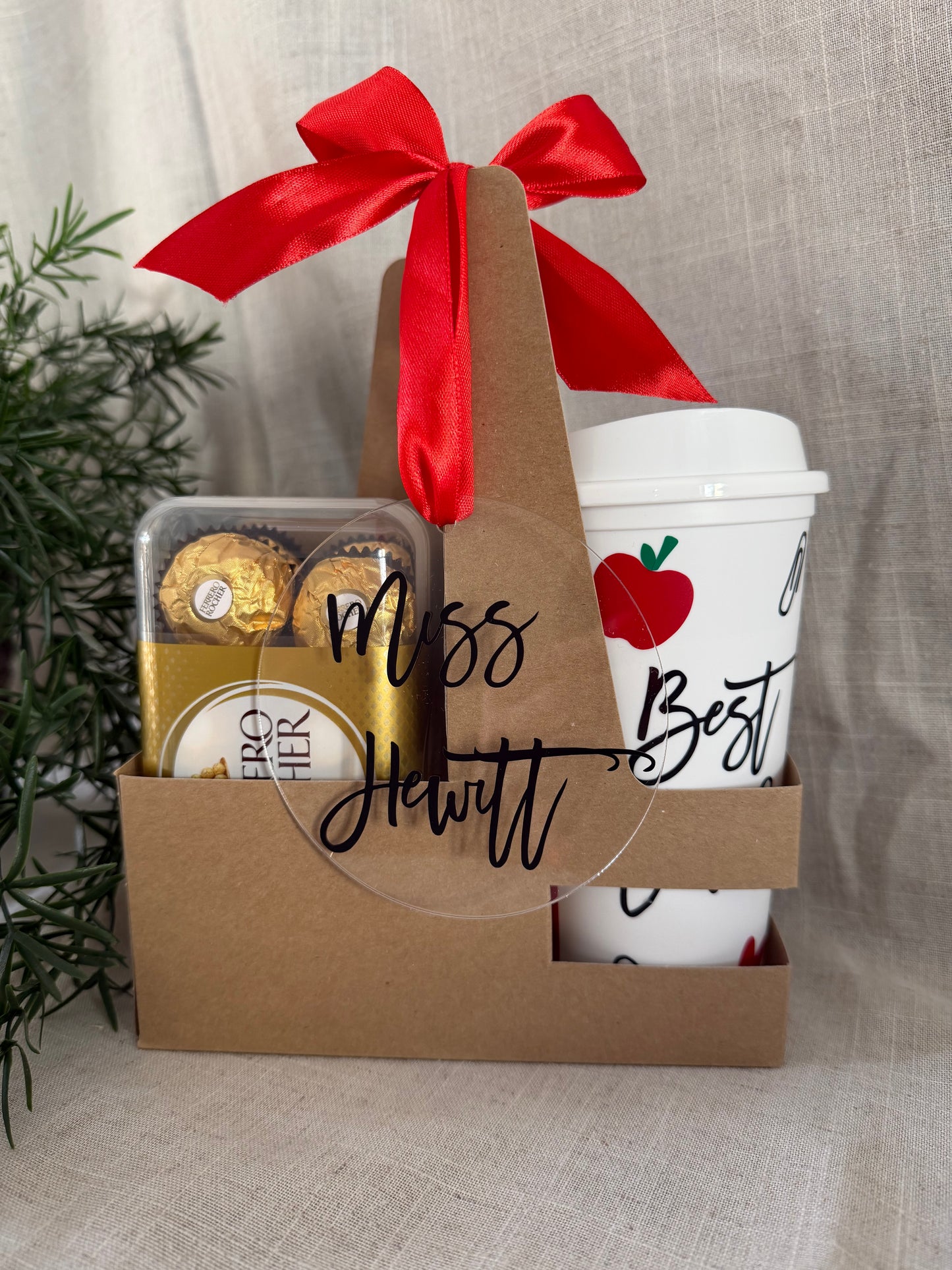 Personalised Teacher Coffee Cup & Chocolate Gift Set