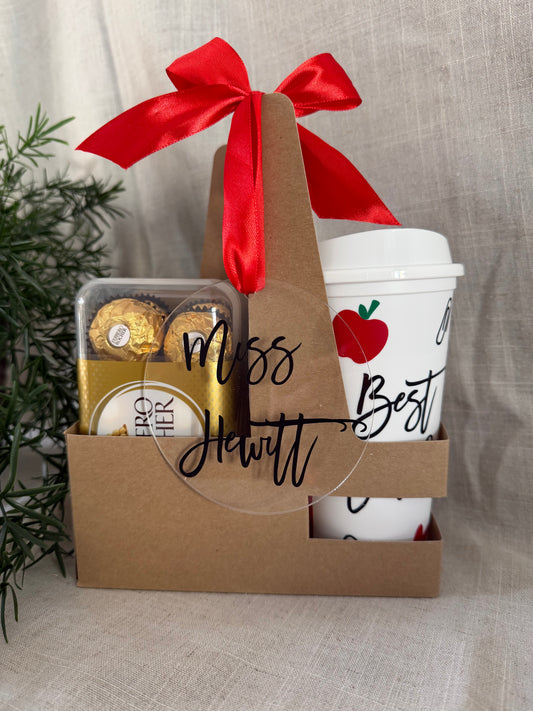 Personalised Teacher Coffee Cup & Chocolate Gift Set