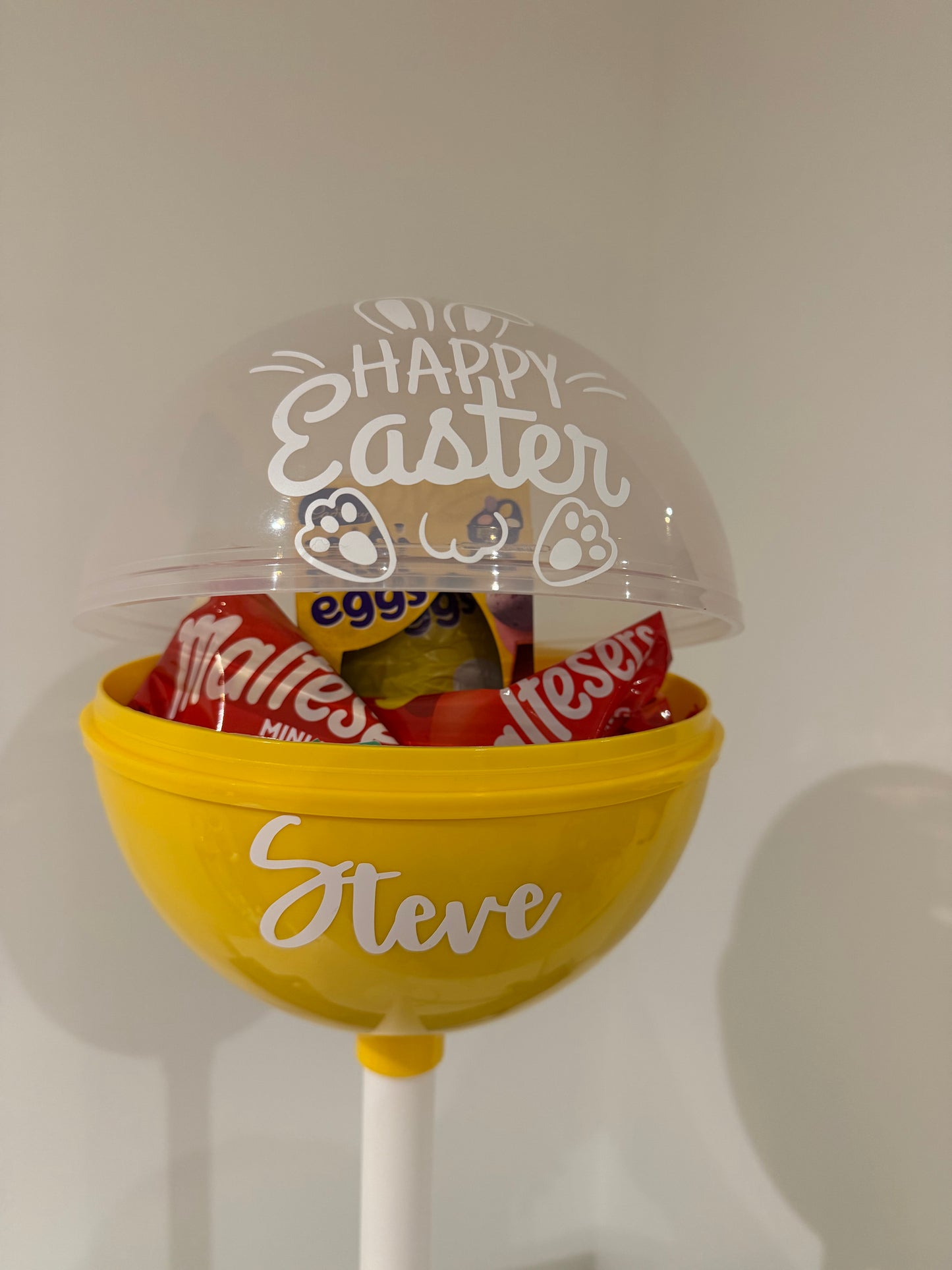Large Personalised Fillable Easter Lollipop - No Contents Included