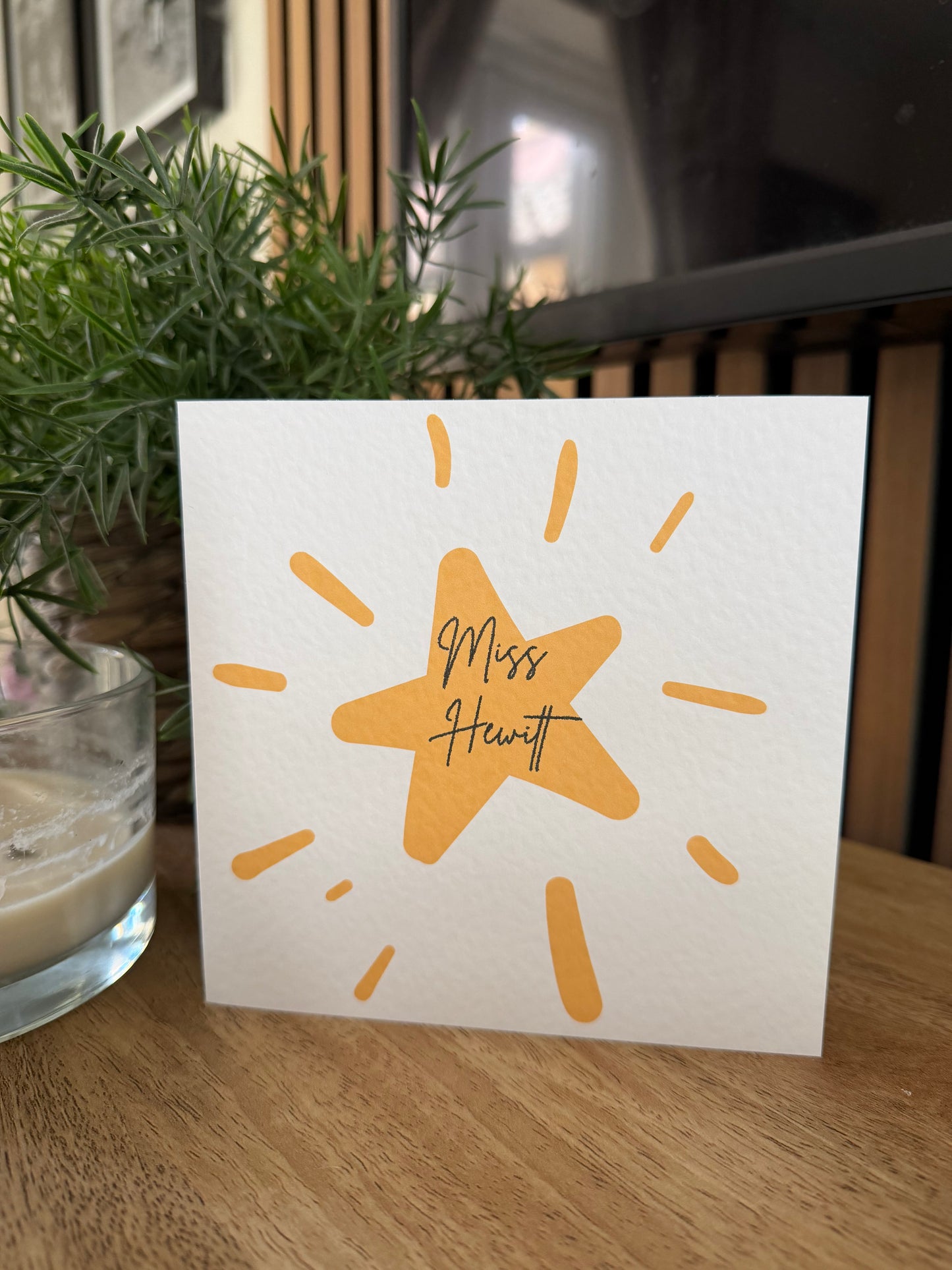 Star Greetings Teacher Card