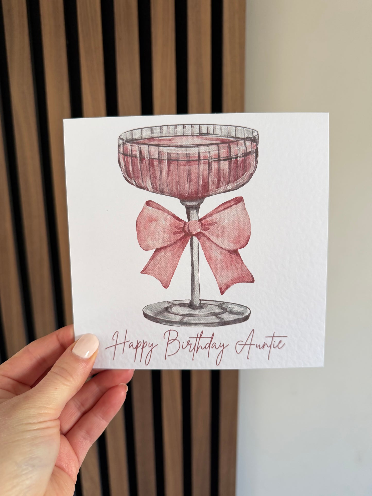 Happy Birthday Martini Greetings Card