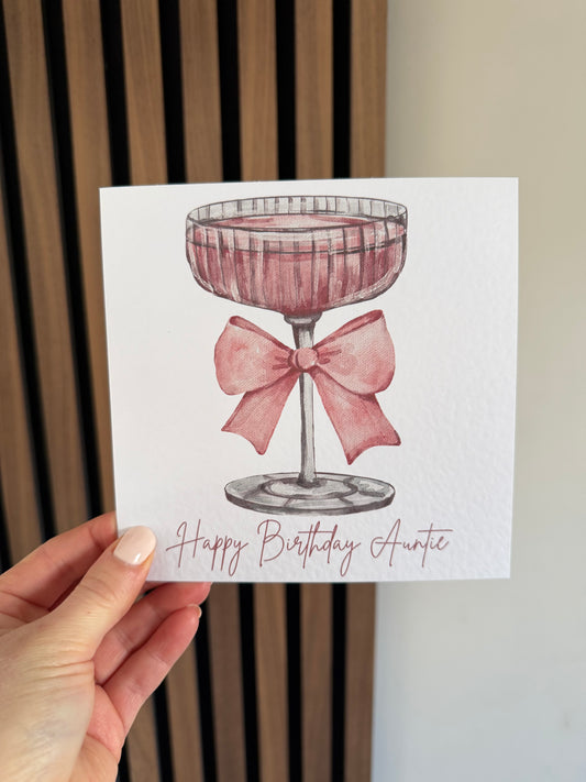 Happy Birthday Martini Greetings Card