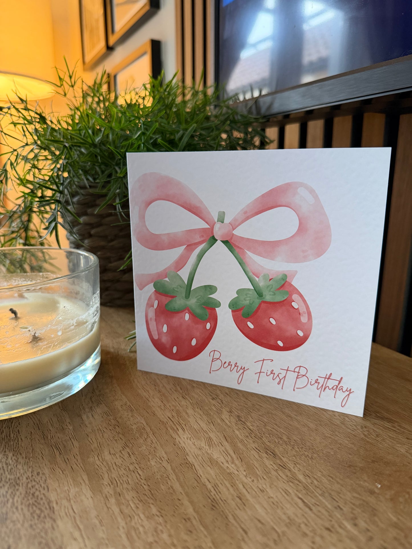 Berry First Birthday Greetings Card
