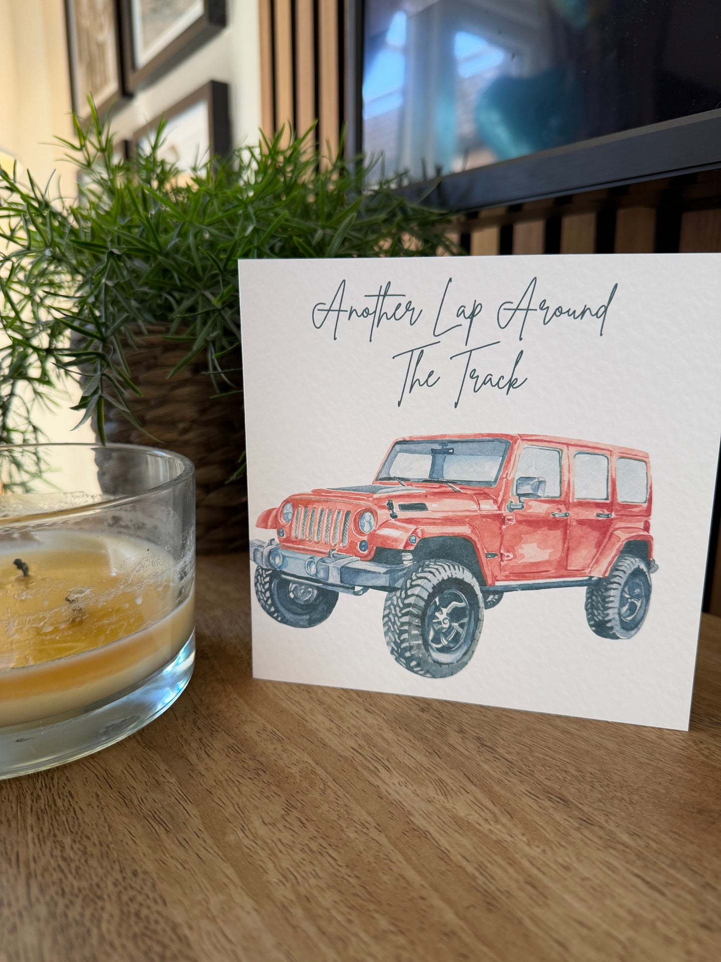 Another Lap Around The Track Greetings Card