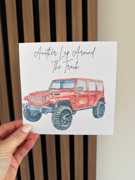 Another Lap Around The Track Greetings Card