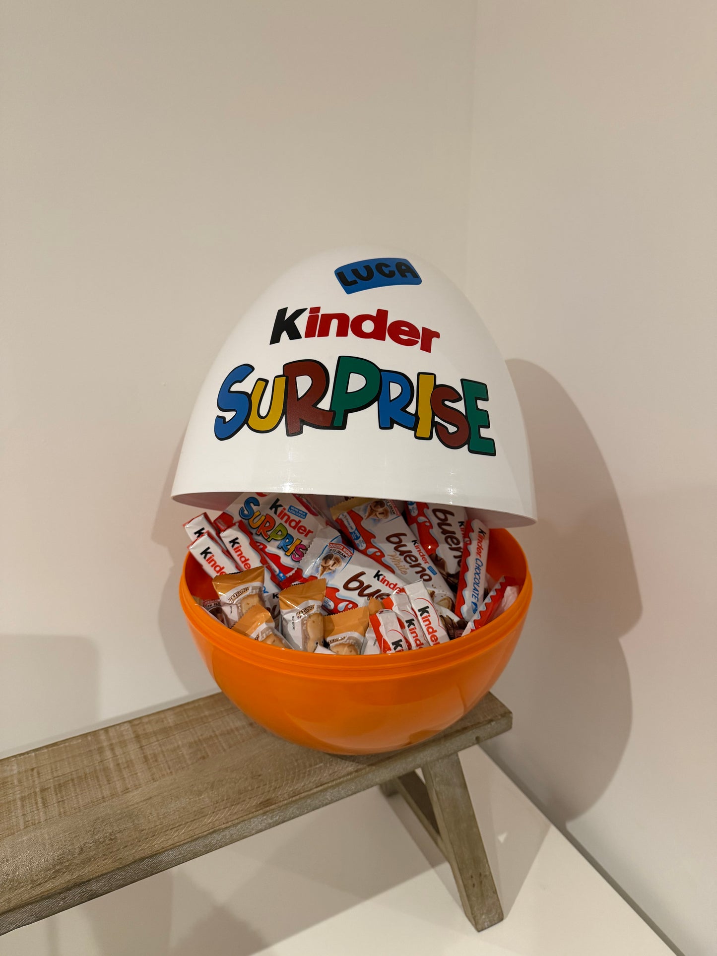 Giant Personalised Fillable Kinder Easter Egg - No Contents Included