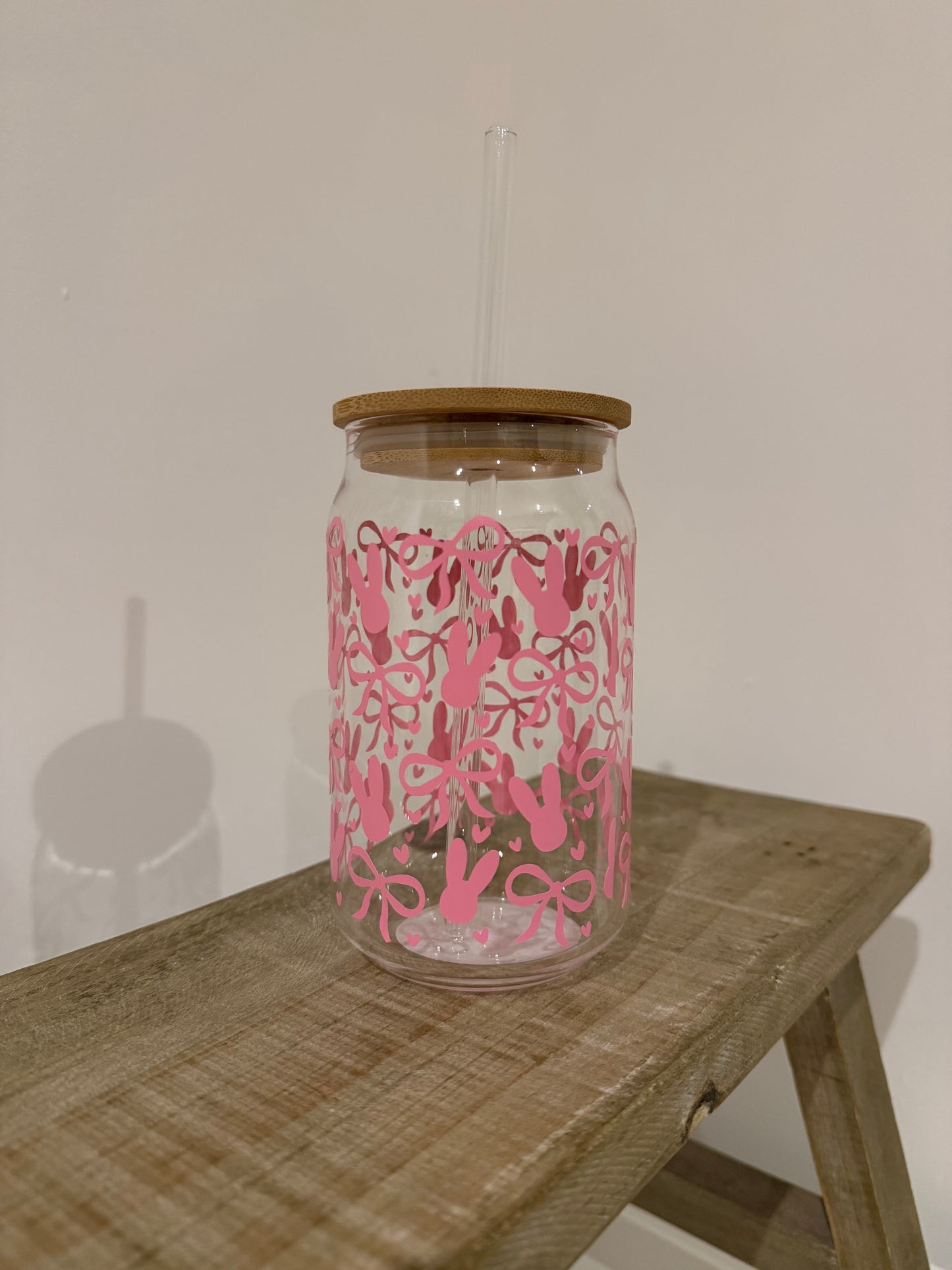 Easter Bunny Glass Tumbler