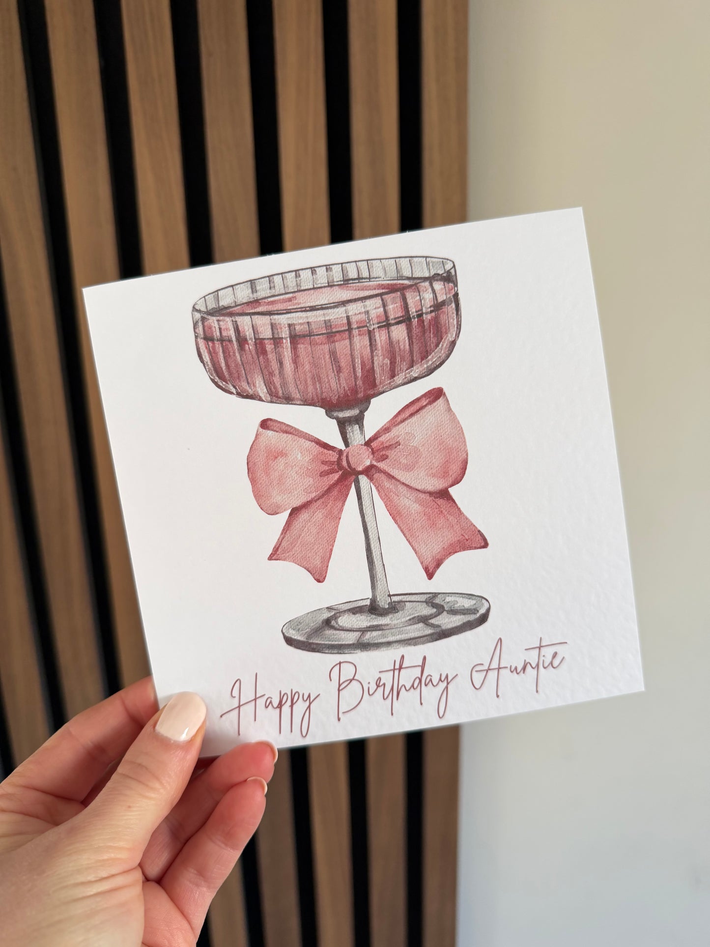 Happy Birthday Martini Greetings Card