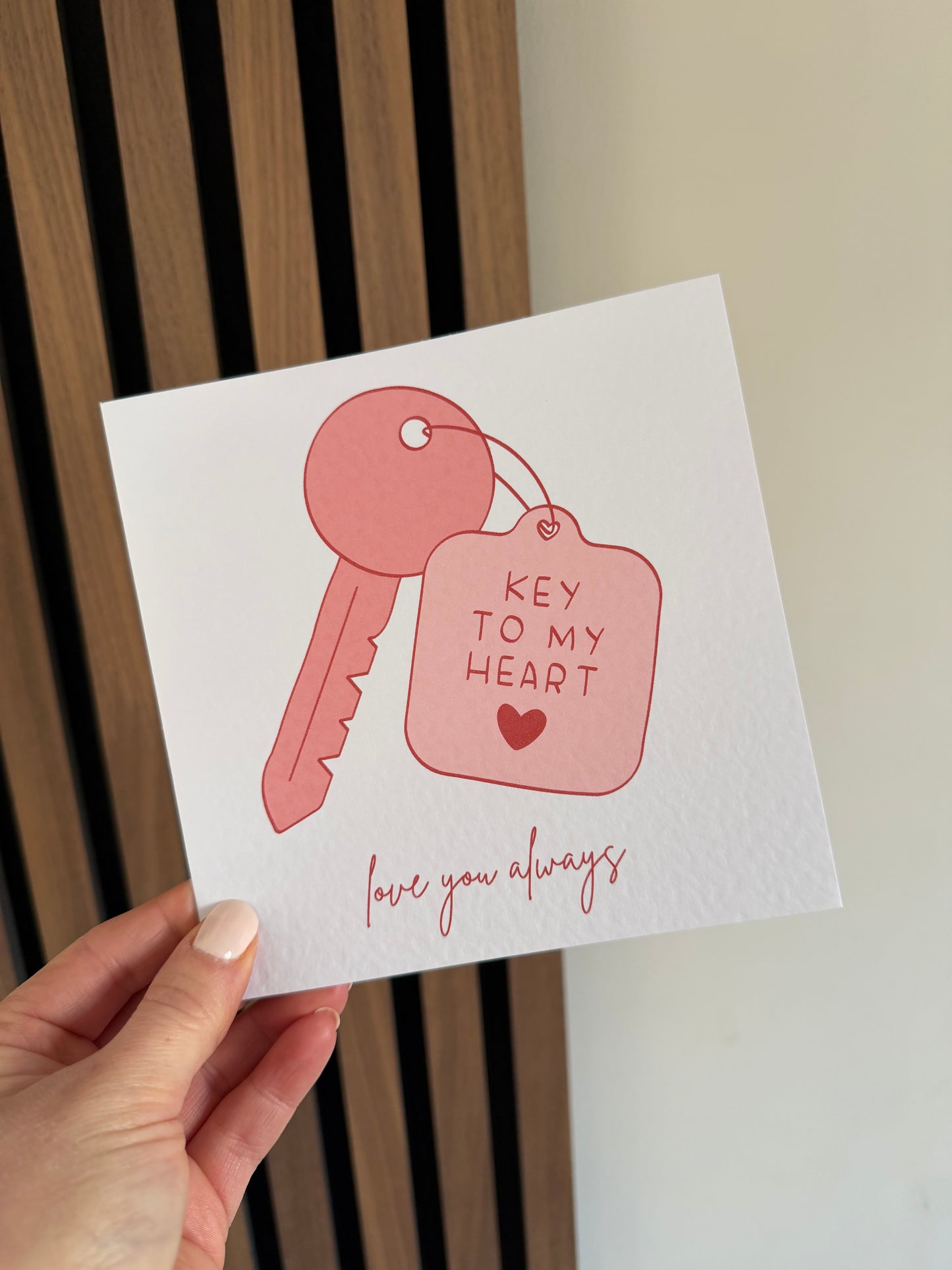 Key To My Heart Greetings Card
