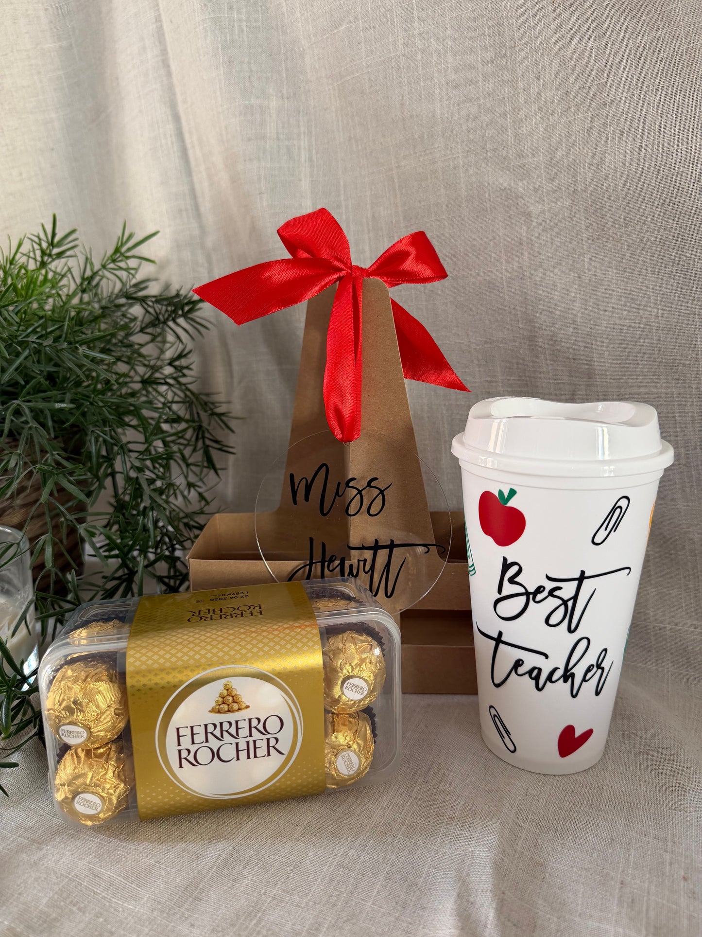 Personalised Teacher Coffee Cup & Chocolate Gift Set
