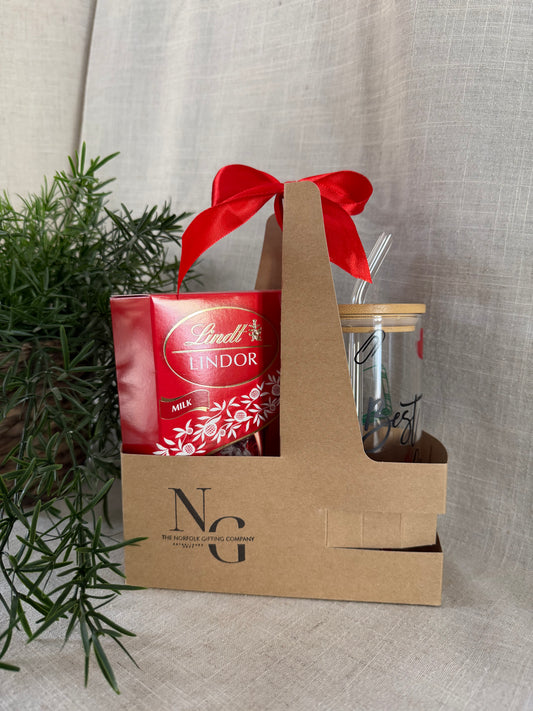 Personalised Teacher Glass Tumbler & Chocolate Gift Set