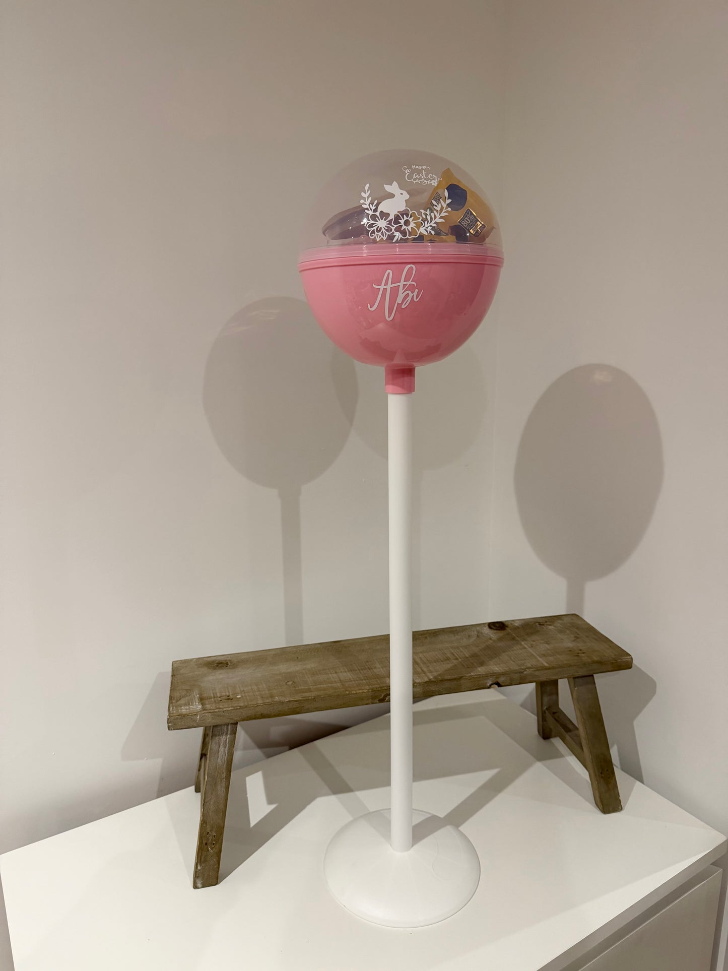 Large Personalised Fillable Easter Lollipop - No Contents Included