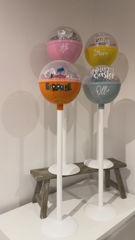 Large Personalised Fillable Easter Lollipop - No Contents Included